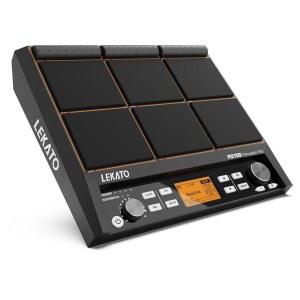 LEKATO 타악기 패드 9개의 속도 감지 드럼 패드가 있는 전기 MIDI 출력이 전자 세트 패드 멀티패드 USB MIDI AUX 루퍼 입력 592개 이상의 사운드 PD705