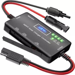 MPPT 태양열 충전 컨트롤러 12V 10A 패널 및 젤 AGM LiFePO 4 배터리용 타입-C USB 출력을 갖춘