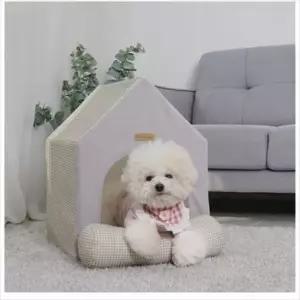 [반려] 레드퍼피 해피하우스 체크그레이 하우스 애견하우스 애견텐트