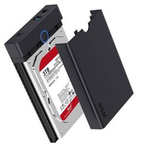 SSK 3.5 외장 하드 드라이브 인클로저 프리 스테이션, 지원 20TB 도크, SATA UASP 케이스 USB TO 플랫 SSD /HDD, 도킹 툴 최대 레이 트림 2.5인치 3.0