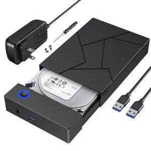 하드 드라이브 인클로저 3.5, FEMORO USB 포함, 최대 케이스, SATA 2A 지원 20TB, DC HDD 내부 리더용, UASP 12V 3.0 어댑터 전원 3.5인치