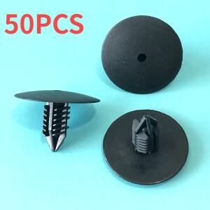 Renault Toyota VW 플라스틱 리벳 패스너 도어 펜더 범퍼 커버 푸시 핀 클립 앞 바퀴 아치 라이닝 용 50Pcs