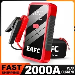 2000A/1200A 고전력 자동차 배터리 점프 스타터 휴대용 부스터 충전기 시작 장치 USB 포트