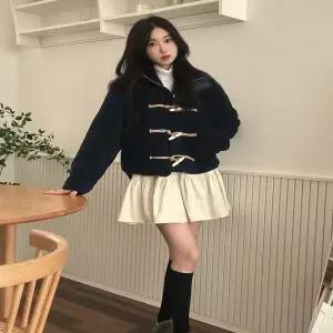 [하프클럽/셀럽하우스]여성 3컬러 양털점퍼 러블리 떡볶이단추 뽀글이 자켓