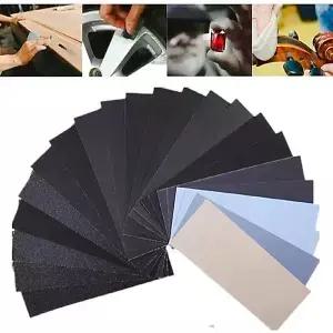 20pc 사포 세트 1000/2000/3000/5000/7000 그릿 샌딩 종이 물/건식 연마 목재 금속 자동차