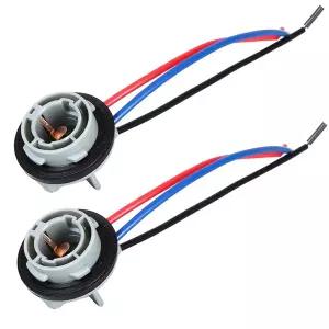 2pcs 자동차 브레이크 라이트 1157 전구 소켓 BAY15D 램프 홀더 P21/5W 어댑터 기본 커넥터 액세서리