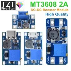 TZT 1/5PCS MT3608 DC-DC 스텝 업 컨버터 부스터 전원 공급 장치 모듈 부스트 보드 최대 출력 28V 2A
