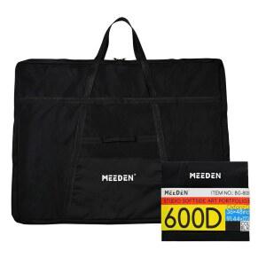 MEEDEN 소프트 아트 포트폴리오 가방: 36 x 48 인치 블랙 캔버스 케이스 - 아트워크, 포스터, 스케치, 드로잉을 위한 방수 600D 옥스포드 휴대용 보관