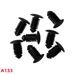 100피스 플라스틱 자동 클립 범퍼 패스너 푸시 리벳 전나무 9mm A133