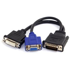 DMS-59 남성-DVI 24+5 여성 어댑터 케이블 VGA RG 15핀 분배기 확장 15cm 비디오 신호 변환용