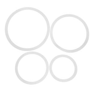 IMIKEYA 드럼 댐프닝 링 4개 세트 향상된 사운드를 드럼용 소음 2.5 머플러 /16인치) 제어 패드 /45.6CM(10 음소거 /14 /35.6 댐프너 위한 - /12