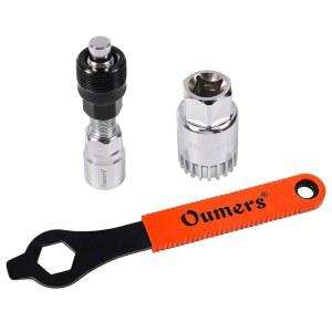 OUMERS 자전거 크랭크 추출기 /암 리무버 /렌치 브래킷 하단 리무버, 16MM 도구 수리 및 키트 전문 스패너 포함
