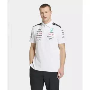 아디다스 메르세데스 AMG F1 팀 엔지니어 폴로 셔츠 - 화이트 KE5524
