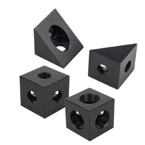 Voron 3d V-슬롯 블랙 앵글 코너 커넥터 CNC 리드 키트 1515  Openbuilds  알루미늄 프로파일 EU 용 90 도