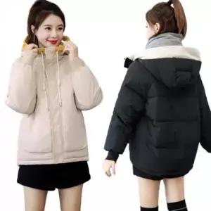 친절한탄씨 TBZ LEA-B120 배색 후드 아우터 양털 겨울아우터 패딩 겨울패딩 아우터 겨울자켓 양털자켓
