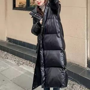 친절한탄씨 TBZ LEA-B90 반짝 후드롱패딩 양털자켓 후드패딩 겨울패딩 아우터 캐주얼패딩 양털 패딩