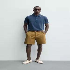 ZARA 피케 워싱 레귤러핏 폴로셔츠 - 블루 4087/518/400