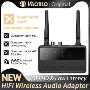데스크탑 2 in 1 aptX Bluetooth 5.4 오디오 송신기 수신기 3.5MM AUX RCA aptX-Adaptive AD/HD/LL AAC HiF