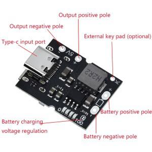 C타입 USB 부스트 컨버터 스텝 업 전원 모듈  리튬 배터리 충전 보호 보드  LED 디스플레이  DIY 충전기용