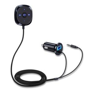 차량용 Bluetooth 호환 오디오 수신기 AUX IN 자동차 액세서리가 포함된 스테레오용 무선 음악
