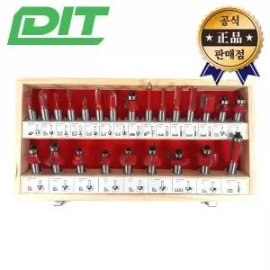 DIT 루터날세트 DR1224 샹크12mm 24개입 루터비트 원예공구 목공툴