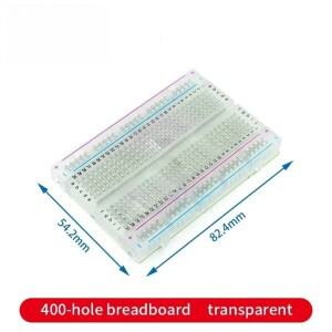 브레드 보드 400 포인트 솔더리스 프로토 타입 PCB 빵   라인 개발 DIY Arduino호환 용 흰색 투명