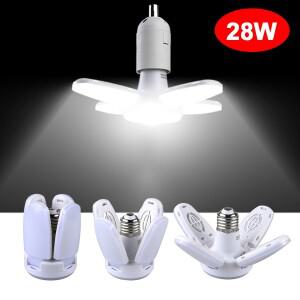 28W 접이식 LED 전구 E27 팬 블레이드 램프 AC 220V 110V Bombilla Lampada 스포트라이트 홈 천장 패널 룸