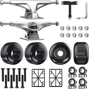 지즈모 스케이트보드 트럭 7.75-8 데크 휠 52mm 베어링 ABEC-9 패드 하드웨어 도구 스타터 세트 장착