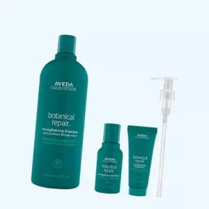 아베다 보태니컬 리페어 샴푸 1000ml + 디럭스 2종 및 리터 펌프 손상모 No.1 스트렝쓰닝 4958094