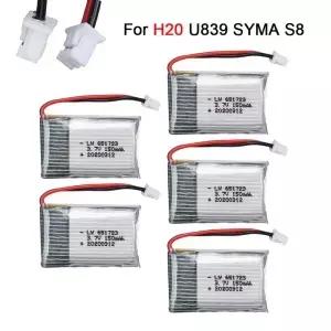 RC 쿼드콥터 헬리콥터 예비 부품 H20 드론 배터리 3.7V 150mah 651723 S8 M67 U839 LiPo