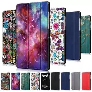 삼성 탭 S8 S7 플러스 FE SMT970 S9 12.4 인치 자기 삼중 스탠드 커버 Funda S6 라이트 케이스