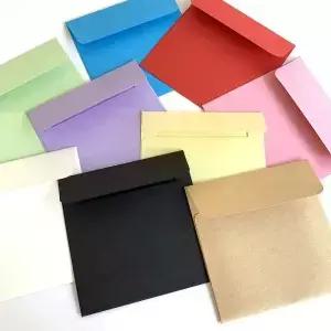 50 미니 종이 봉투 10 x 10cm 크리스마스 기프트 카드 명함 결혼식 초대장용 서양식