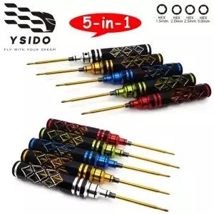 YSIDO 1.5mm 육각 나사 드라이버 스크루 세트 FPV 레이싱 드론 헬기 비행기 RC 자동차 보트 용 육각형 도구