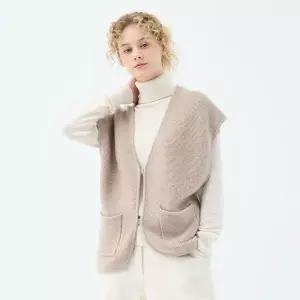 UNIT 캐시미어 블렌드 라일락 볼레로 가디건 (UFKKCA45KN-BEIGE)