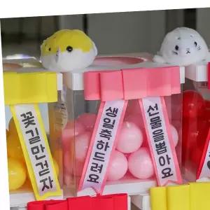결혼기념일 반전 용돈 뽑기 랜덤뽑기 캡슐 박스/에그머니 리본 상자