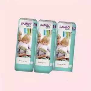 밤보네이처 밤보그린 기저귀 6단계 대용량 밴드 스트랩형 1박스 40Px3팩 4647796