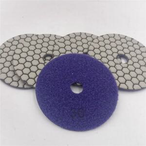 Y51A-12Pcs Dia 4Inch/100Mm Grit 30 다이아몬드 건식 연마 패드 화강암 대리석 용 수지 본드 유연한 샌딩