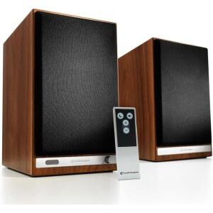 오디오 엔진 HD6 프리미엄 전원 책장 스피커 | 150W 오디오파일 등급 블루투스 5.0 스피커, aptX HD 24비트 DAC 리얼 우드 베니어