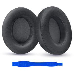 BEATS STUDIO 2 및 3 무선 헤드폰용 이어 패드 쿠션 교체 2.0 3.0(B051 B0500 A1914)과 호환되는 커버 부드러운 메모리 폼 더 나은 소음 차단 기능(티타늄)