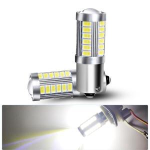 고휘도 1200LM 5730 33SMD LED 2x 1156 BA15S P21W BAY15D 전구 12V 자동차 조명용
