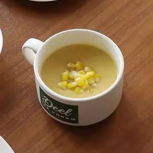 빈티지 아무 레터링 스프 머그잔 320ml 1P 도자기컵