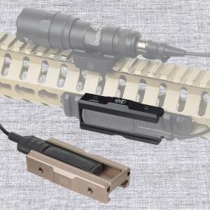 Surefire M600 스카우트 라이트 손전등 원격 테이프 압력 패드 스위치 Mlok Keymod 20mm 레일 마운트 플레