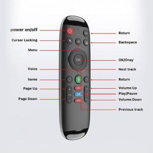 M6 스마트 음성 원격제어 플라이 에어마우스 키보드 PC 노트북 PC 안드로이드 호환 TV 용 2.4G 충전형 무선