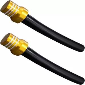 딘 2 PCS 브리더 호스 탱크 캡 알루미늄 밸브가 있는 CNC 원웨이 튜브 ATV 쿼드 오프로드 피트 더트 바이크