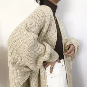 여성 오픈형 기본짜임 롱 가디건 로브스타일 데일리룩 YhV22SyO