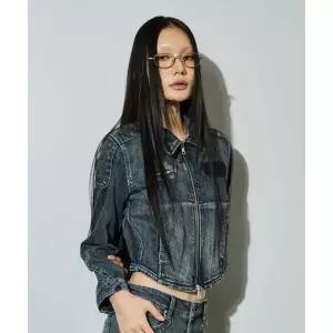 브랜드정품 BUCKAROO 여성 어깨패치 카라 데님 집업 자켓 인디고 176428