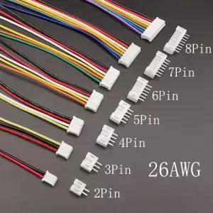 5 세트 미니 JST PH2.0 2.0mm 피치 2/3/4/5/6/7/8 핀 커넥터 암수 플러그 하우징 와이어 케이블 26AWG