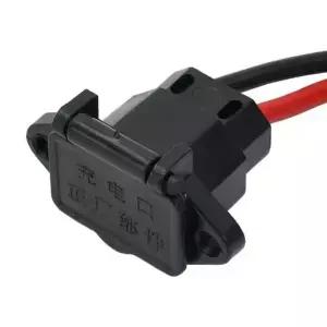 48V 36V 오토바이 부품에 대 한 소켓 충전기 케이블 16cm 와이어 1pcs ABS 구리 커넥터 플러그와