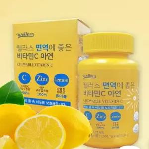키즈 아이 고함량 항산화 비타민 C 아연 츄어블 영양제 60정
