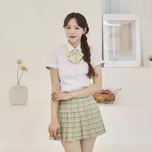 [하프클럽/]TBZ 교복몰 그린체크 스커트 치마 교복치마 교복 학생복